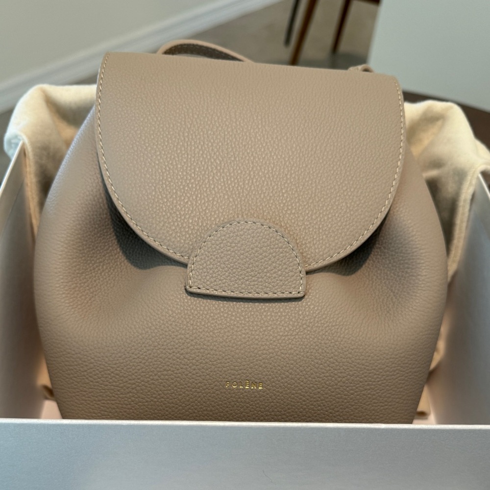 POLENE Number One Mini - Taupe Backpack